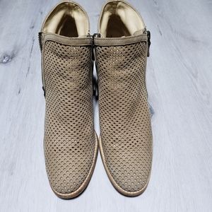 Paul Green Bonzai Perforated Bootie Sisal Nubuck
